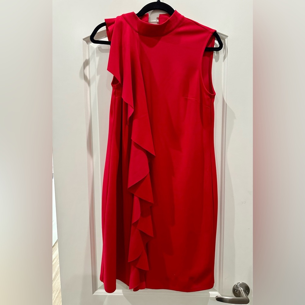 Elegant Red Sleeveless Dress